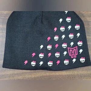 2/$25 Mattel Monster High Girls Winter Hat Beanie Style Size 6-10X 100% Acrylic